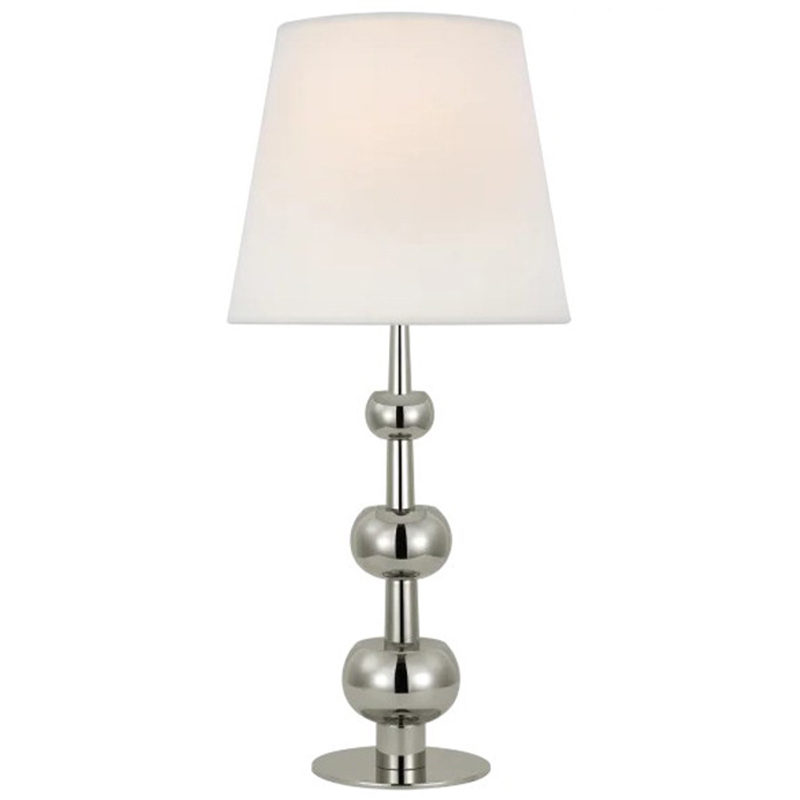 Настольная лампа Trevino Silver Table Lamp Белый Серебряный в Сочи | Loft Concept 