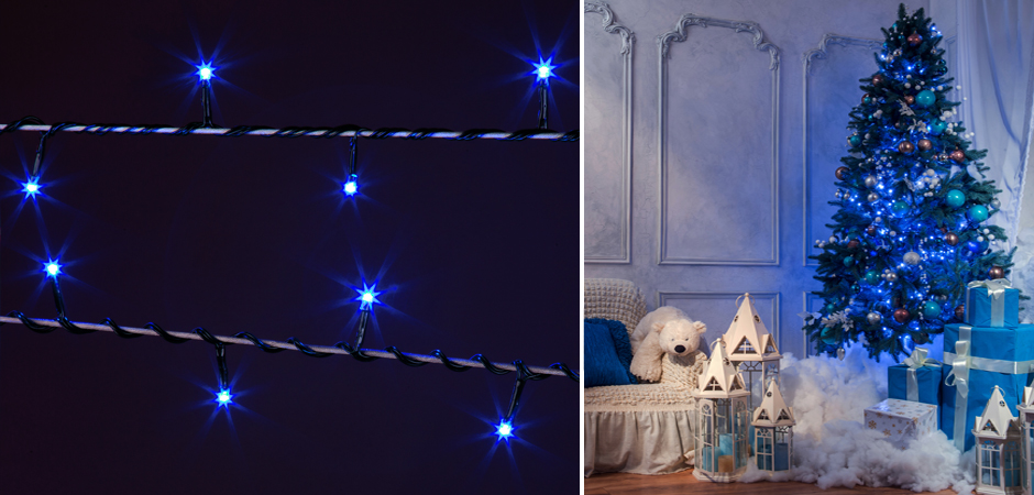 Интерьерная Гирлянда Синие диоды - Loft-Concept в Сочи