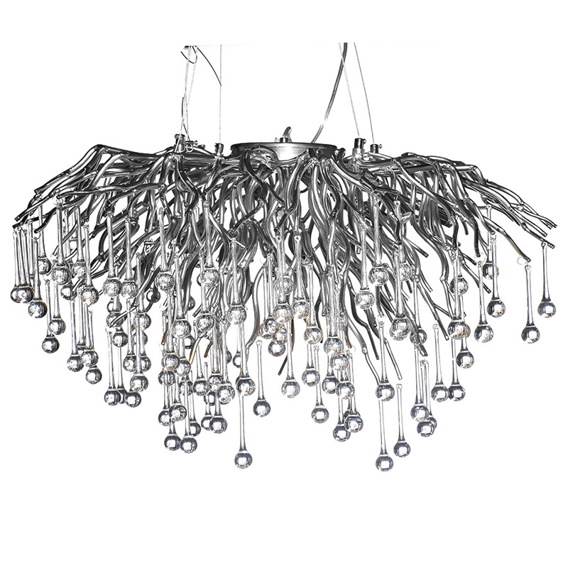 Люстра Droplet Chrome Chandelier 80 Хром Прозрачный в Сочи | Loft Concept 