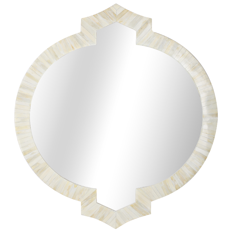 Зеркало Bone Inlay Round Mirror white  в Сочи | Loft Concept 