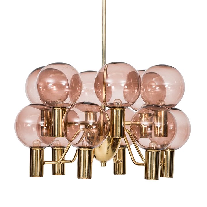 Люстра Hans-Agne Jakobsson Ceiling Lamps Глянцевое золото Розовый (Rose) в Сочи | Loft Concept 