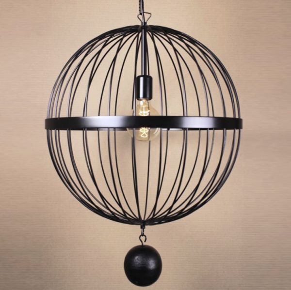 Подвесной светильник Wire Cage Pendant Spher Black Черный в Сочи | Loft Concept 