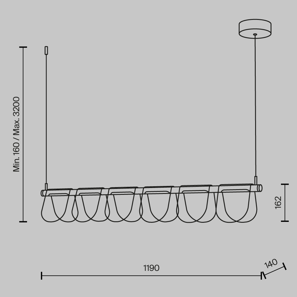 Люстра подвесная Fluffy 3000К 30Вт в Сочи