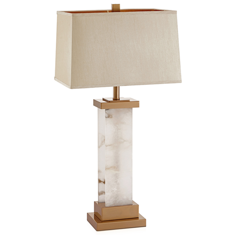 Настольная Лампа Мрамор Table lamp marble two ivory ( слоновая кость ) Латунь в Сочи | Loft Concept 