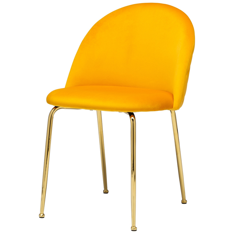 Стул Vendramin Dining Chair yellow Желтый Глянцевое золото в Сочи | Loft Concept 