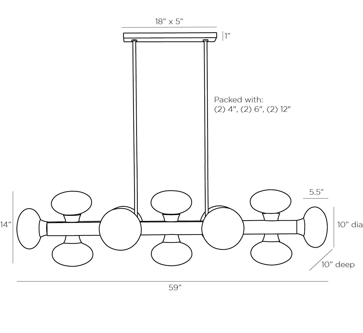 Люстра Arteriors KLARISSA CHANDELIER в Сочи