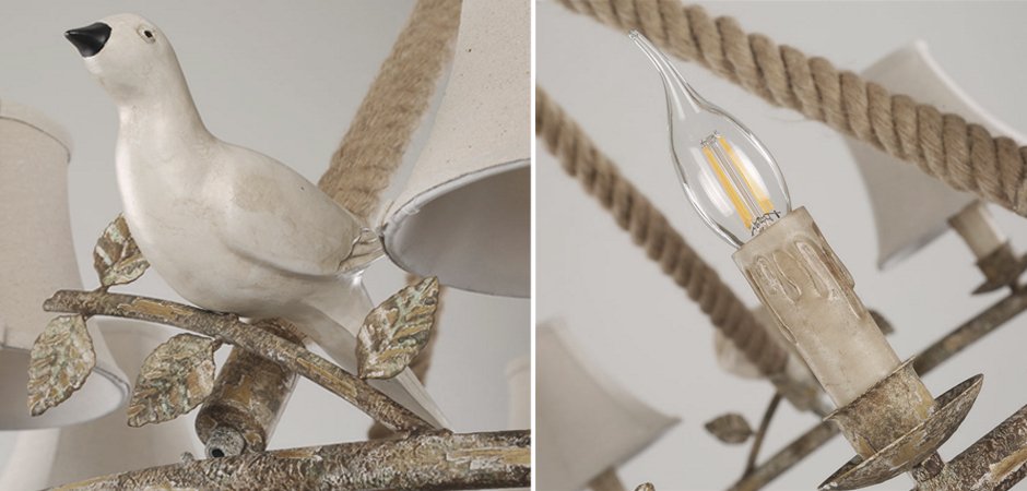 Люстра Norman Bird Forest Patina 6 Люстра Norman Bird Forest Patina 6 - Loft-Concept в Сочи