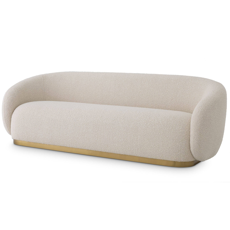 Диван Eichholtz Sofa Brice Boucle cream Кремовый Латунь в Сочи | Loft Concept 