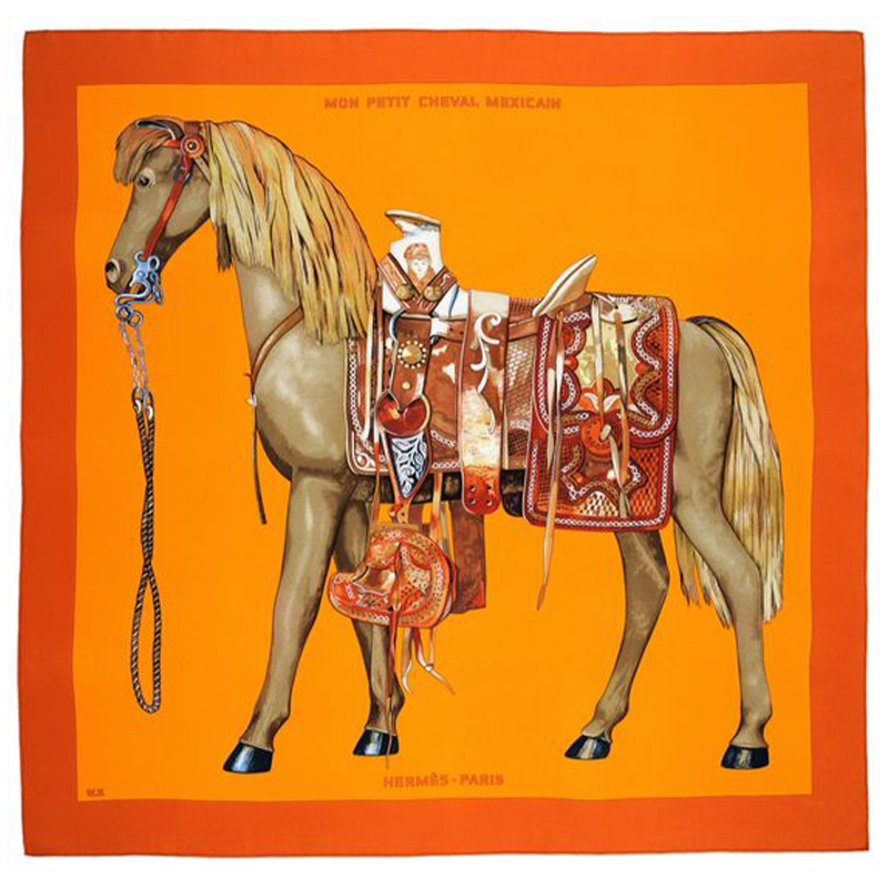 Плед Hermes Horse Orange Plaid Оранжевый в Сочи | Loft Concept 