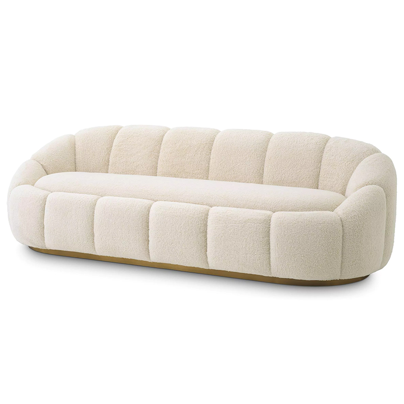 Диван Eichholtz Sofa Inger Brisbane Cream Кремовый Латунь в Сочи | Loft Concept 