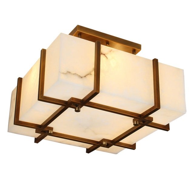 Потолочный светильник Marble light top Белый Латунь Потолочный светильник Marble light top Белый Латунь в Сочи | Loft Concept