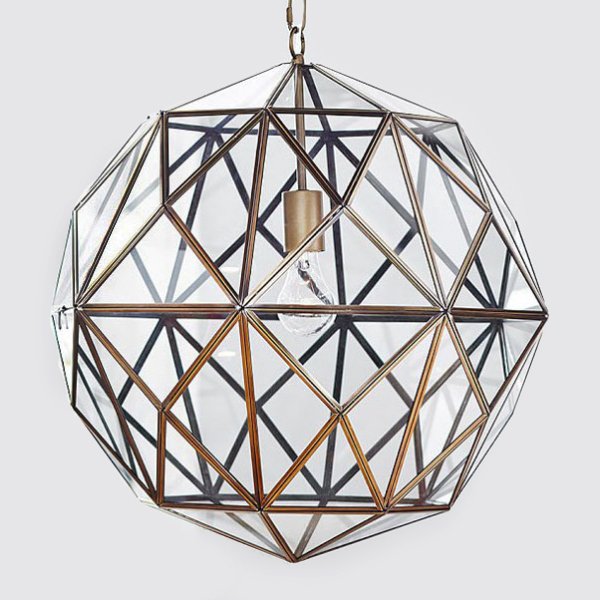 Люстра Glass & Metal Cage Pendant  в Сочи | Loft Concept 