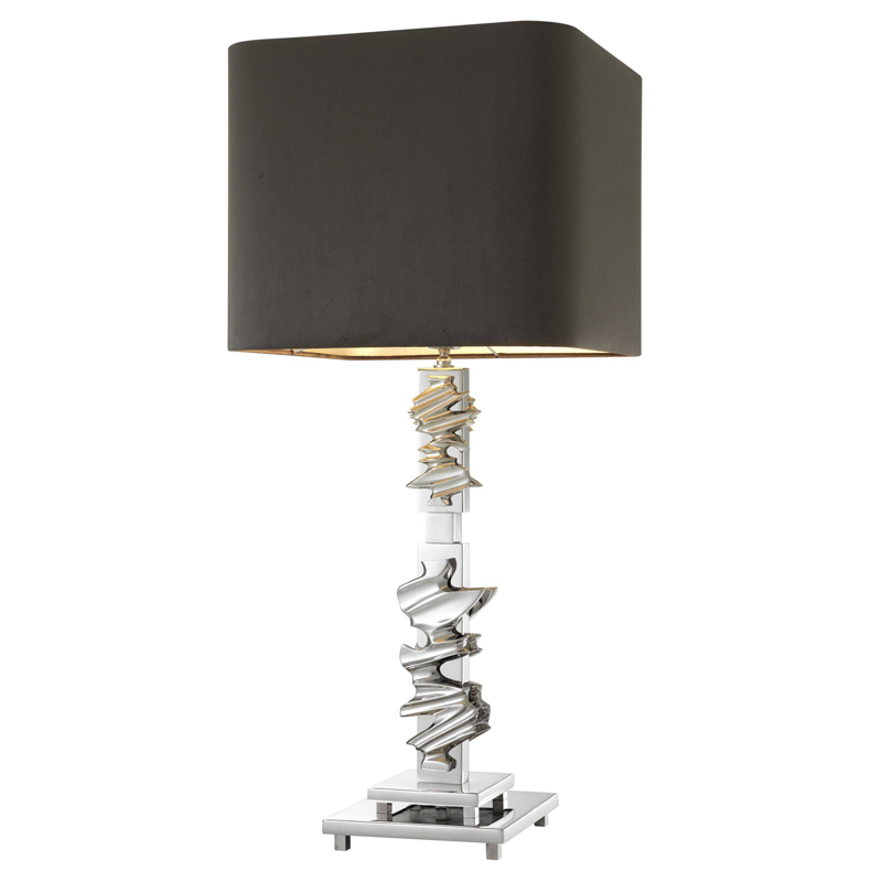 Настольная лампа Eichholtz Table Lamp Abruzzo Nickel Никель Серый в Сочи | Loft Concept 