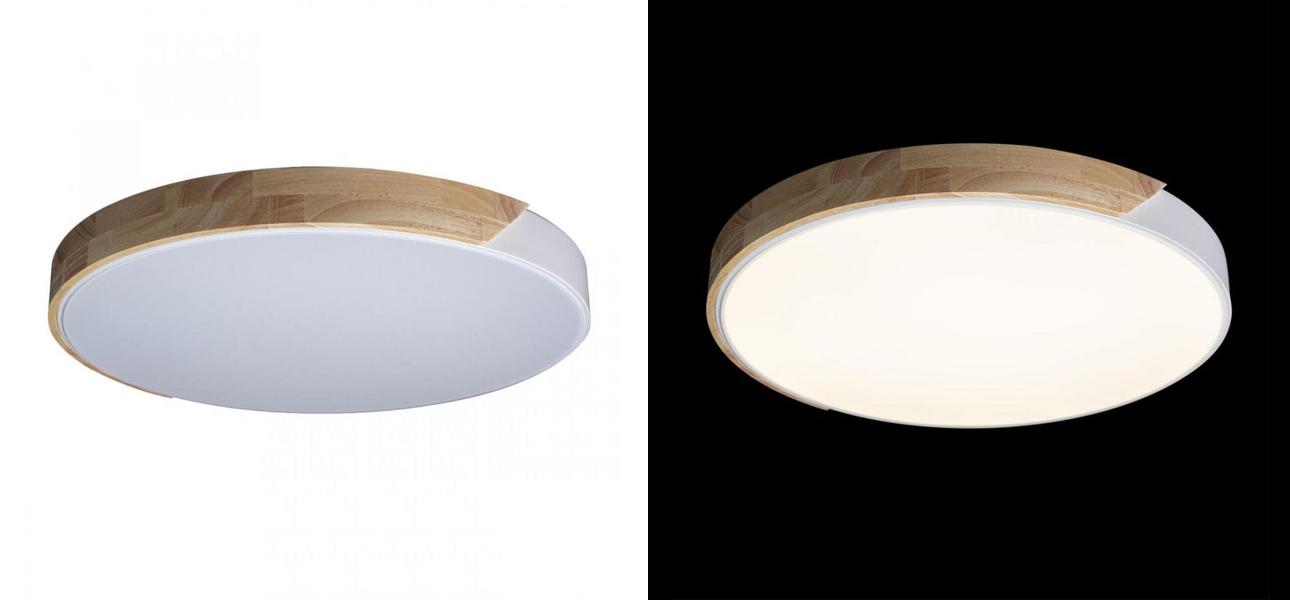 Потолочный светильник Wooden Wheels White Wood диаметр 51 - фото