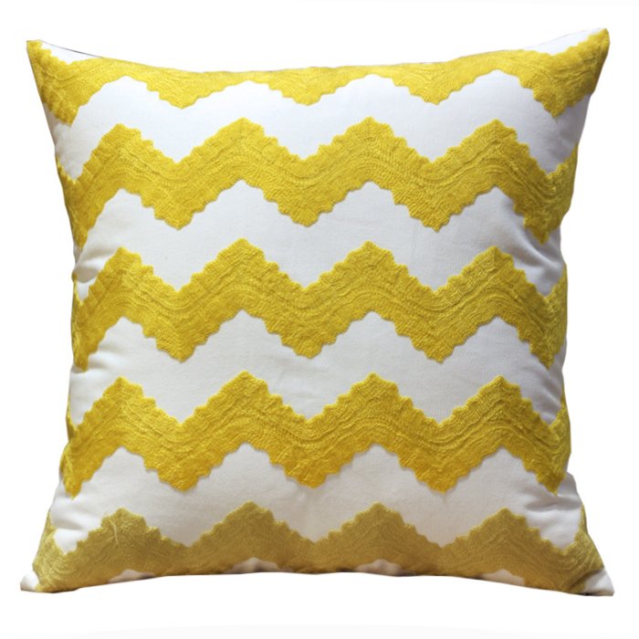 Декоративная подушка Yellow Chevron  в Сочи | Loft Concept 