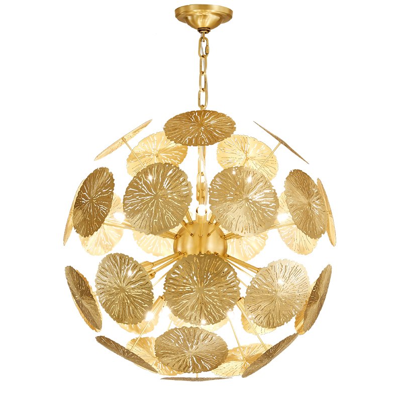 Люстра GLOBAL VIEWS LILY PAD Chandelier Латунь в Сочи | Loft Concept 