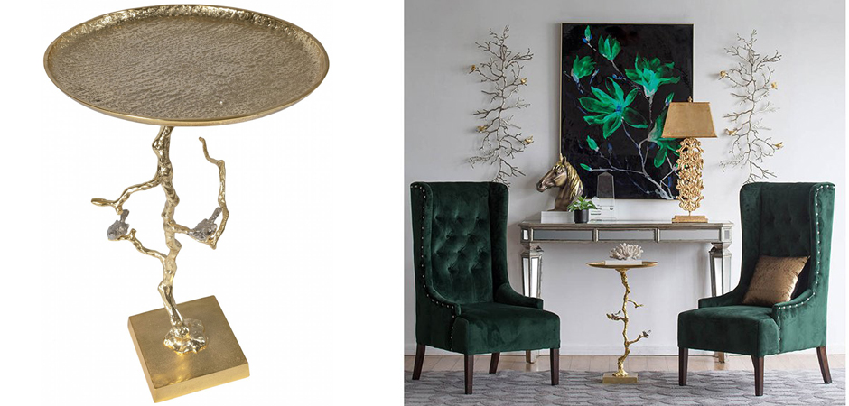 Приставной столик Tree Branch & Bird Gold Приставной столик Tree Branch & Bird Gold - Loft-Concept в Сочи