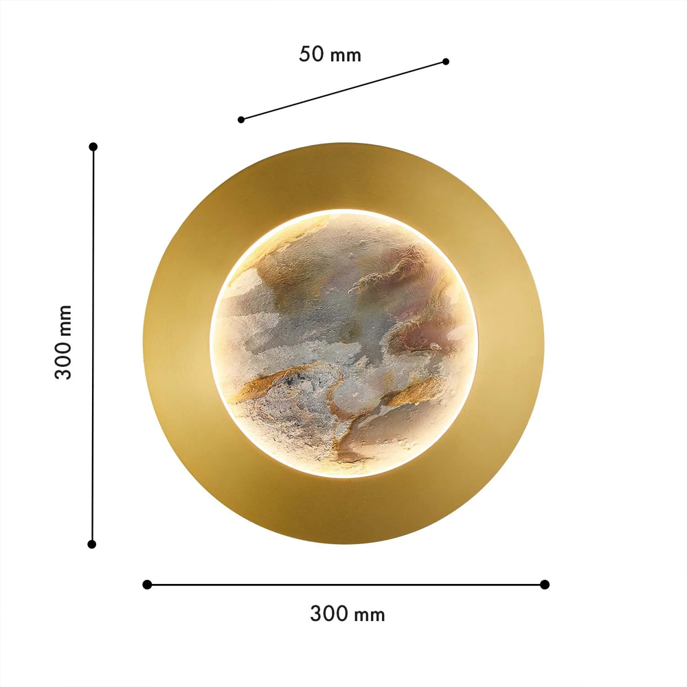 Бра в форме диска цвета латунь Brass Borders в Сочи