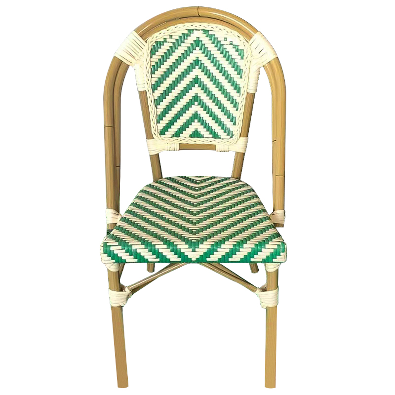 Стул ротанг Wicker Fabian Rattan Chair Green Древесина Зеленый Бежевый в Сочи | Loft Concept 