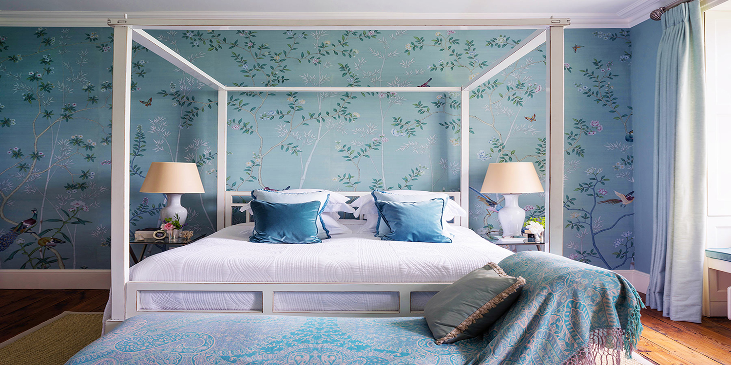 Обои ручная роспись Portobello Duck Egg - фото №1