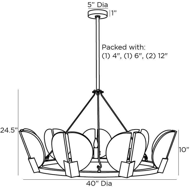 Люстра Arteriors SIERRA CHANDELIER GOLD в Сочи