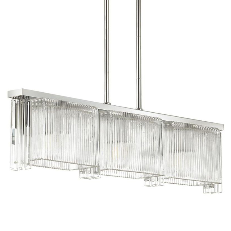 Люстра Madelen Chrome Linear Chandelier Хром Прозрачный (Transparent) в Сочи | Loft Concept 