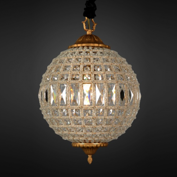 Люстра RH 19th c. Casbah Crystal Pendant 32 Темная бронза винтаж в Сочи | Loft Concept 