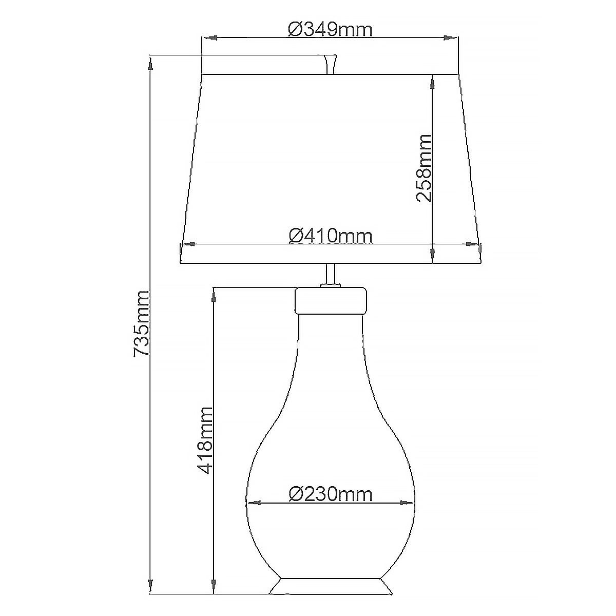 Настольная лампа с коническим дымчато-зелёным абажуром из искусственного шёлка Quintiesse в Сочи