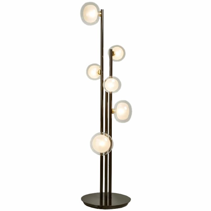 Торшер NABILA Floor Lamp Черный Глянцевое золото в Сочи | Loft Concept 