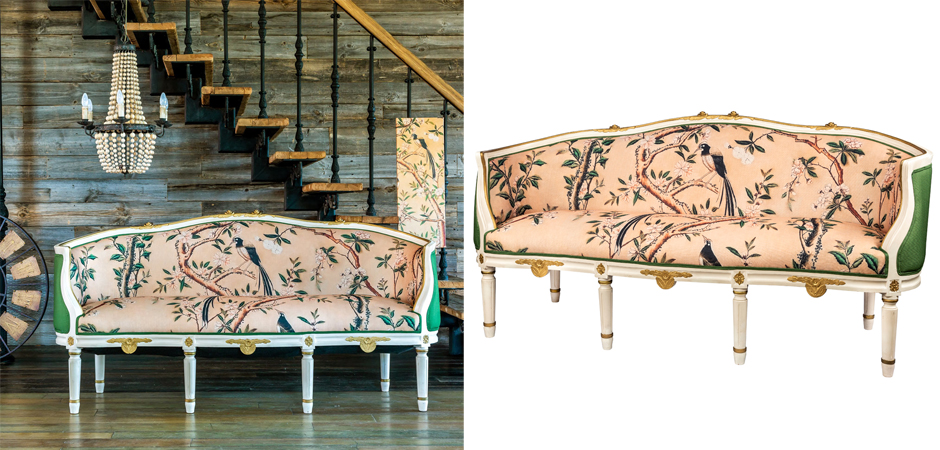 Диван Beige and Green Chinoiserie Sofa - Loft-Concept в Сочи