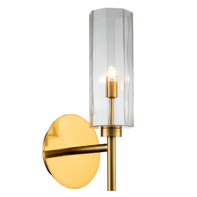 Бра Claudine Sconce Латунь Прозрачный в Сочи | Loft Concept 