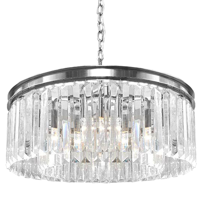 Люстра RH Odeon Chandelier Silver 65 Прозрачное Стекло Серебряный в Сочи | Loft Concept 