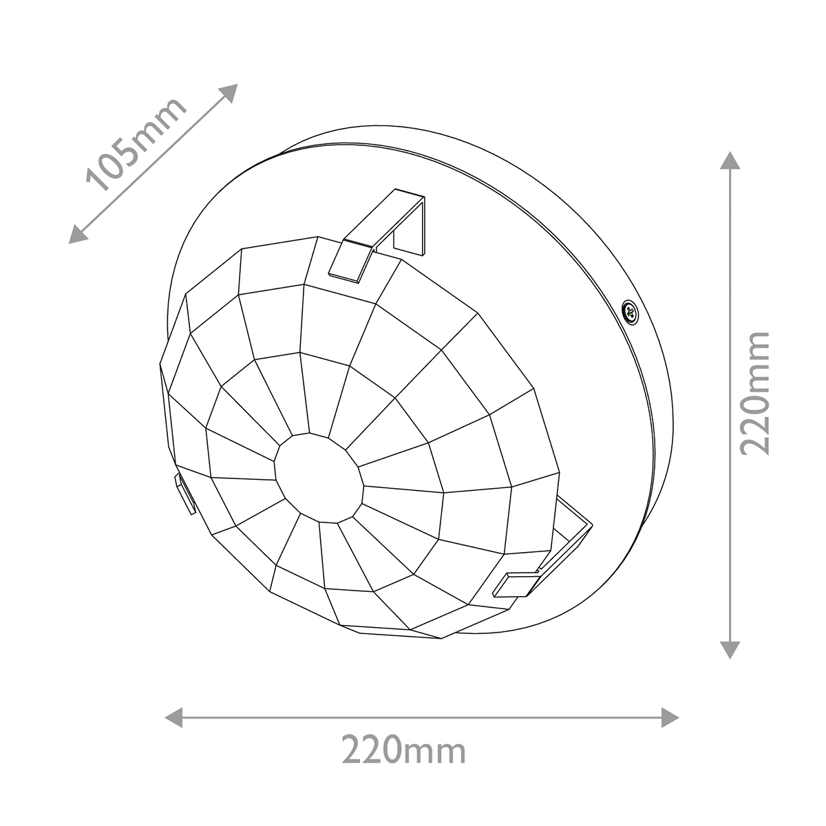 Бра округлой формы с многогранным стеклянным плафоном Hinkley в Сочи