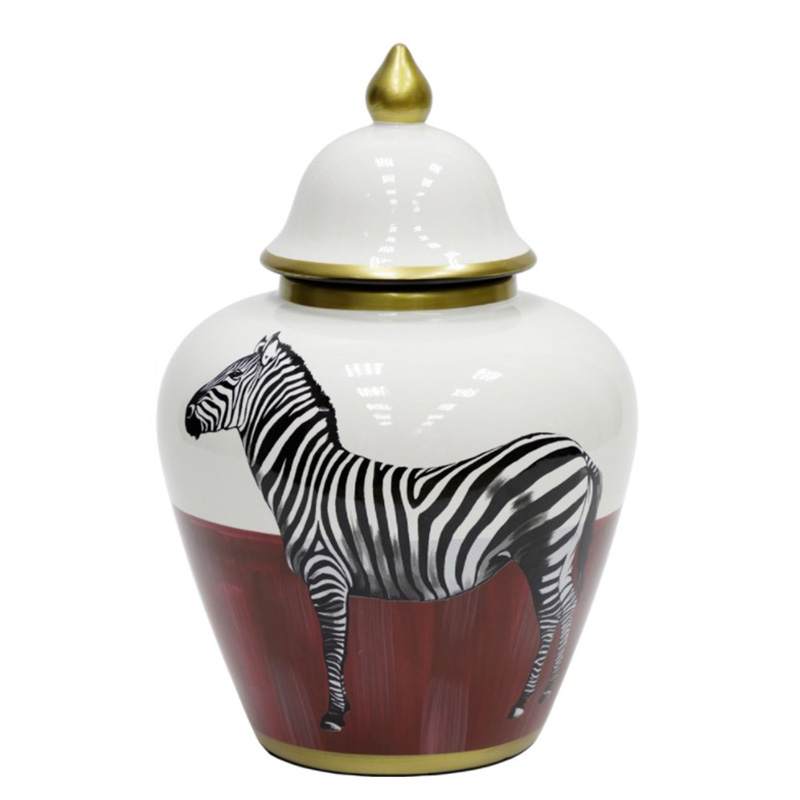 Ваза Zebra Vase white and red Белый Черный Золотой Красный в Сочи | Loft Concept 