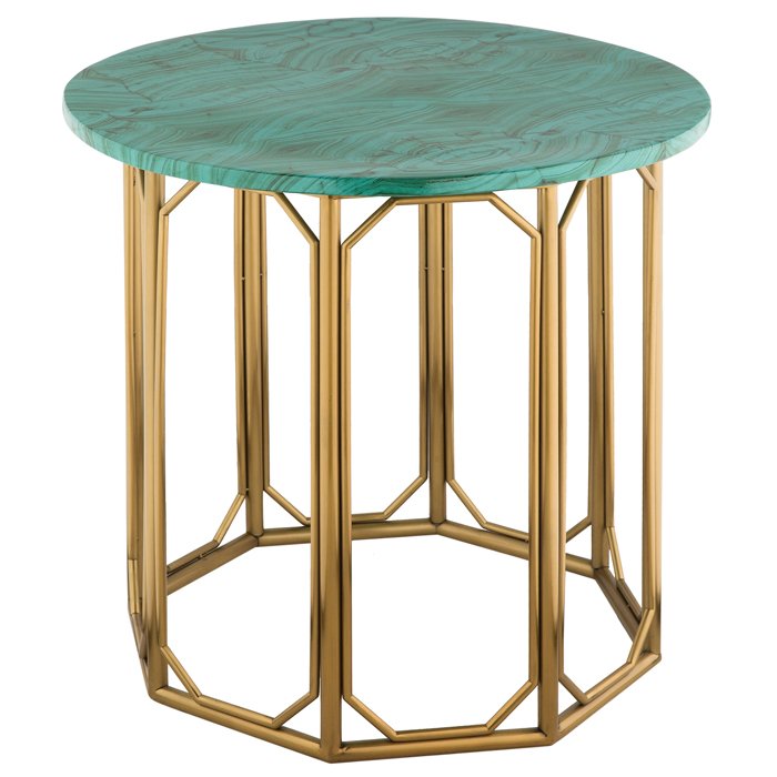 Malachite Modern Side Tables  Малахит (зеленый) Золотой в Сочи | Loft Concept 