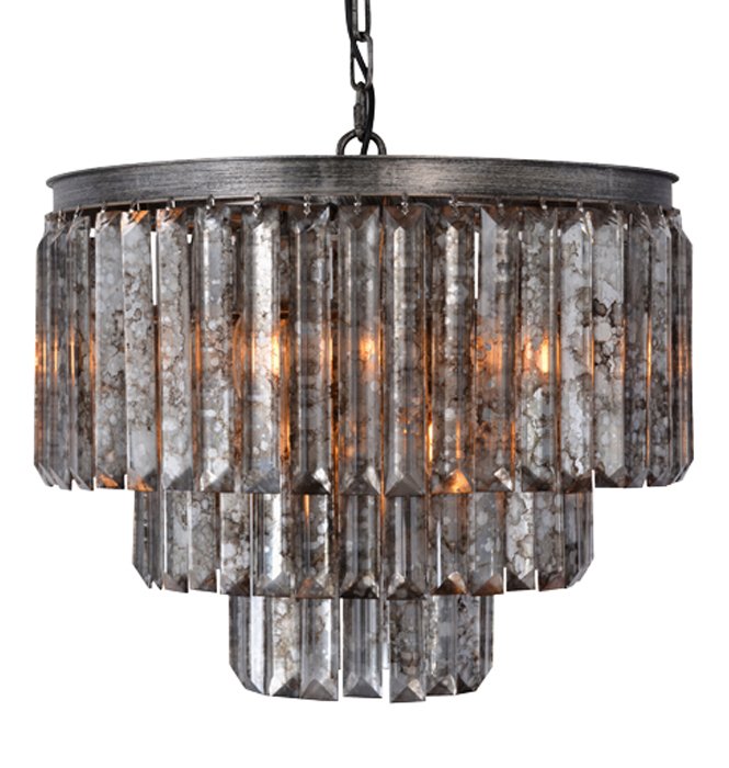 Подвесной светильник ODEON Aged Glass Chandelier Серебряный в Сочи | Loft Concept 