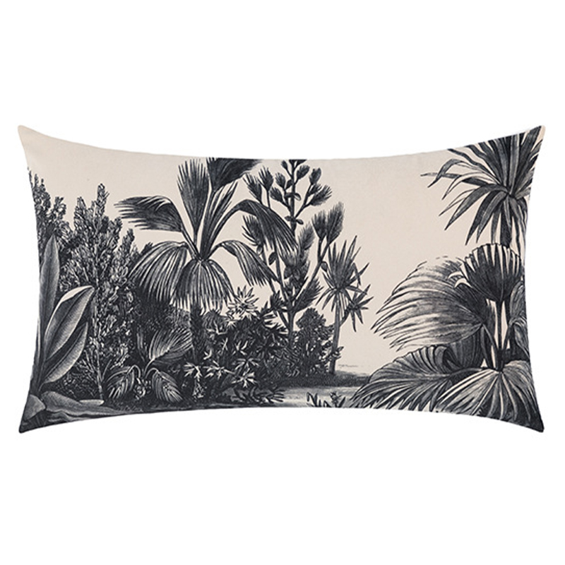 Декоративная подушка Rainforest Cushion Бежевый Черный в Сочи | Loft Concept 