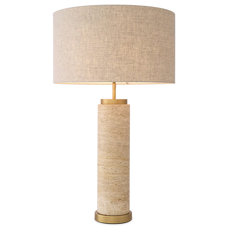 Настольная лампа Eichholtz Table Lamp Lxry Бежевый Бежево-серый Латунь в Сочи | Loft Concept 