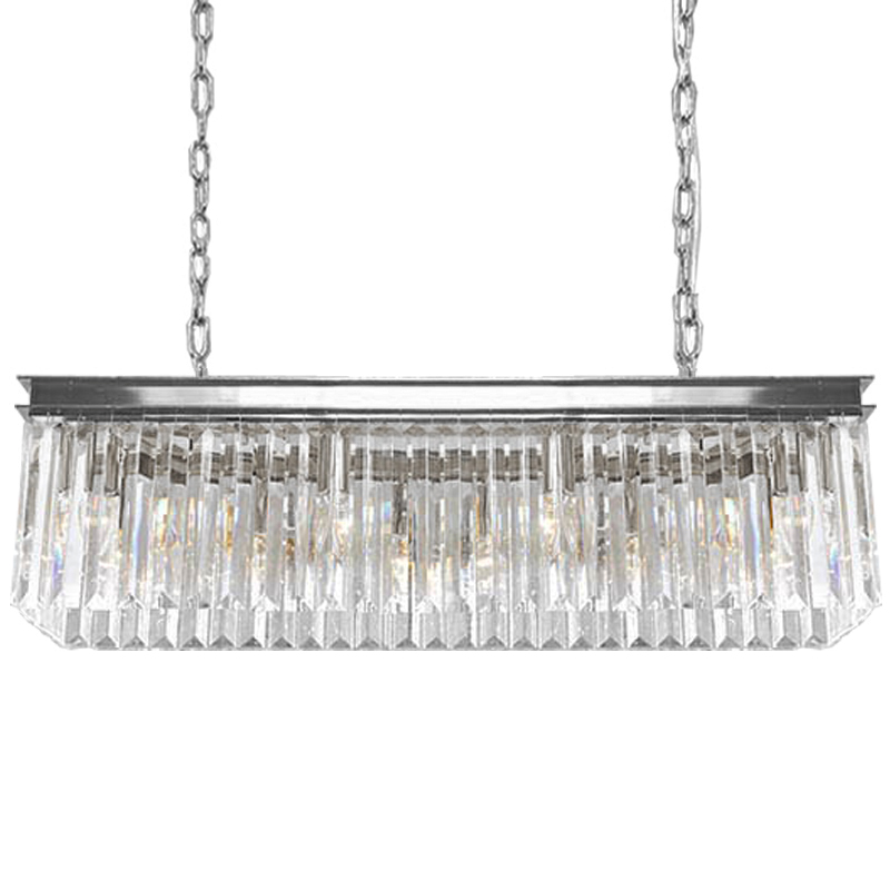 Люстра RH Odeon Chandelier Silver 90 Прозрачное Стекло Серебряный в Сочи | Loft Concept 