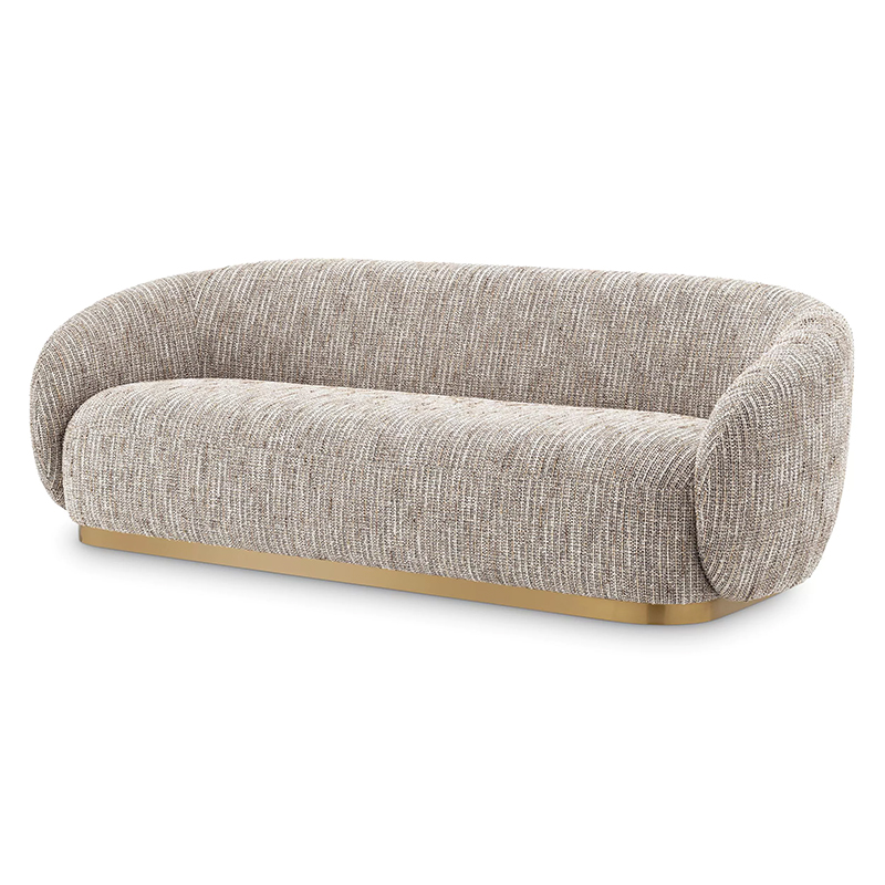 Диван Eichholtz Sofa Brice Mademoiselle Beige Бежево-серый Латунь в Сочи | Loft Concept 