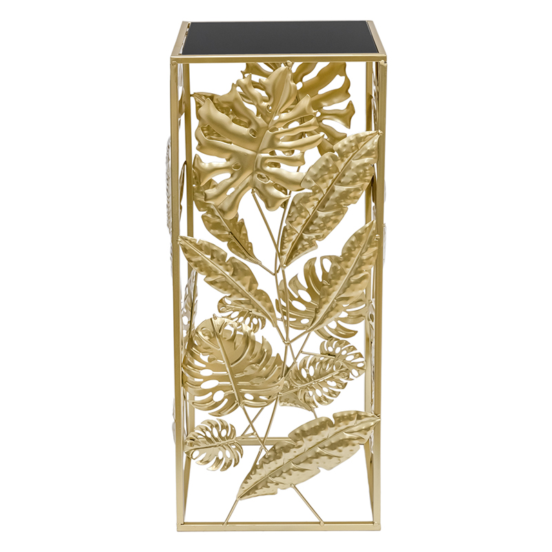 Подставка Tropical Gold Leaves Stand S Золотой Черный в Сочи | Loft Concept 