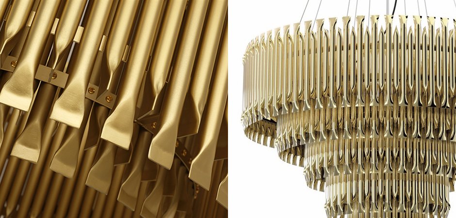 Люстра MATHENY CHANDELIER 5 SUSPENSION by DELIGHTFULL Gold Люстра MATHENY CHANDELIER 5 SUSPENSION by DELIGHTFULL Gold - Loft-Concept в Сочи