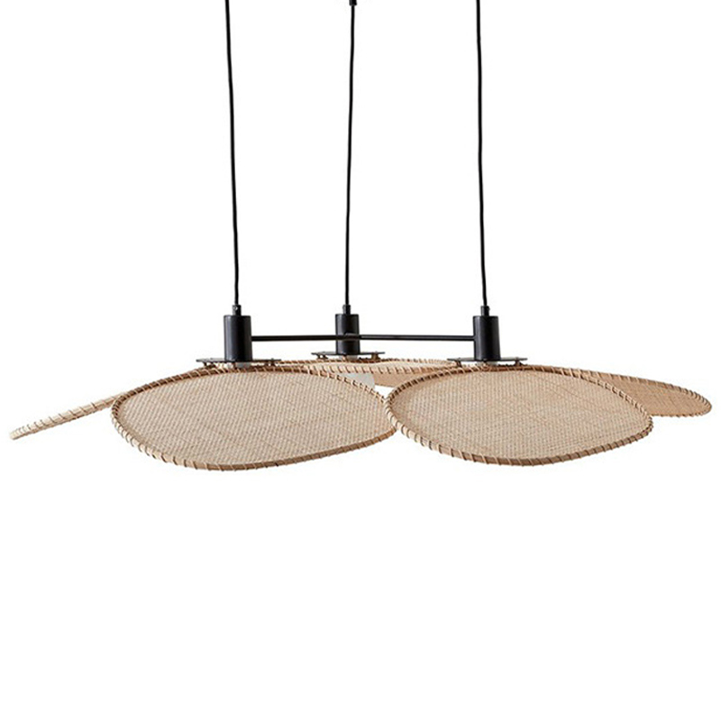 Подвесной светильник Takibi Three Lamp Pendant Бежевый Древесина Черный в Сочи | Loft Concept 