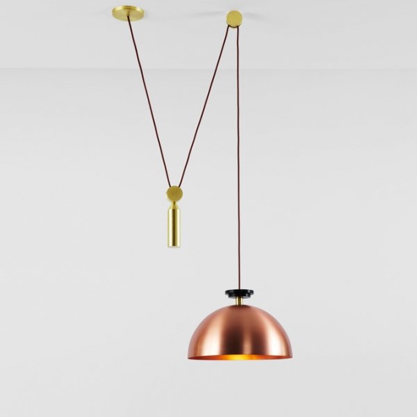 Подвесной светильник Shape up Pendant Hemisphere Copper Латунь Медь в Сочи | Loft Concept 