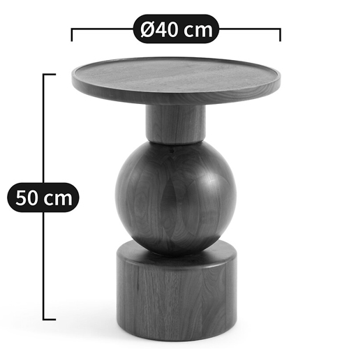 Приставной столик из массива Kobe Dark Wooden Side Table в Сочи