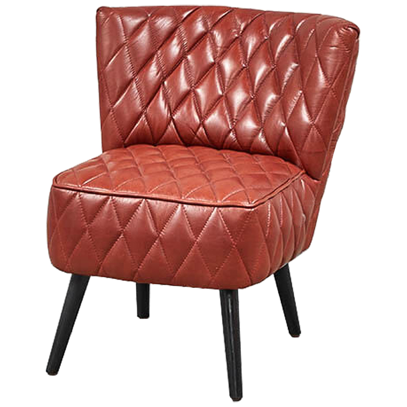 Кресло Rhombuses Upholstery Chair Малиновый (Crimson) Черный в Сочи | Loft Concept 