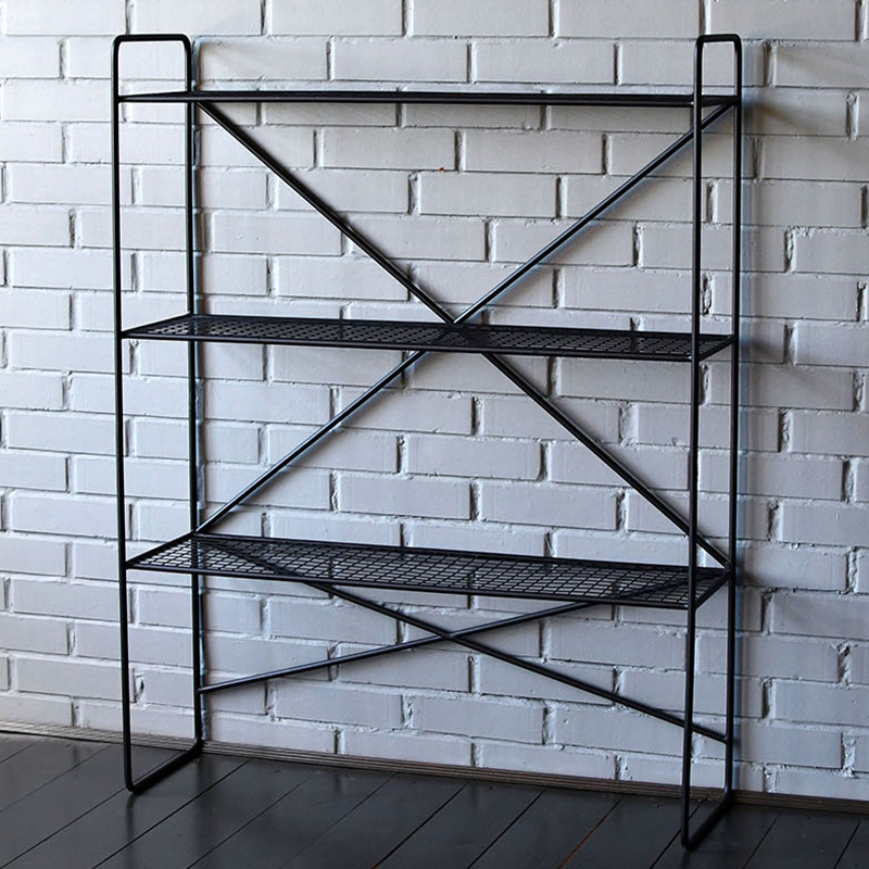 Стеллаж Ridley Black Industrial Metal Rust Rack Черный в Сочи | Loft Concept 