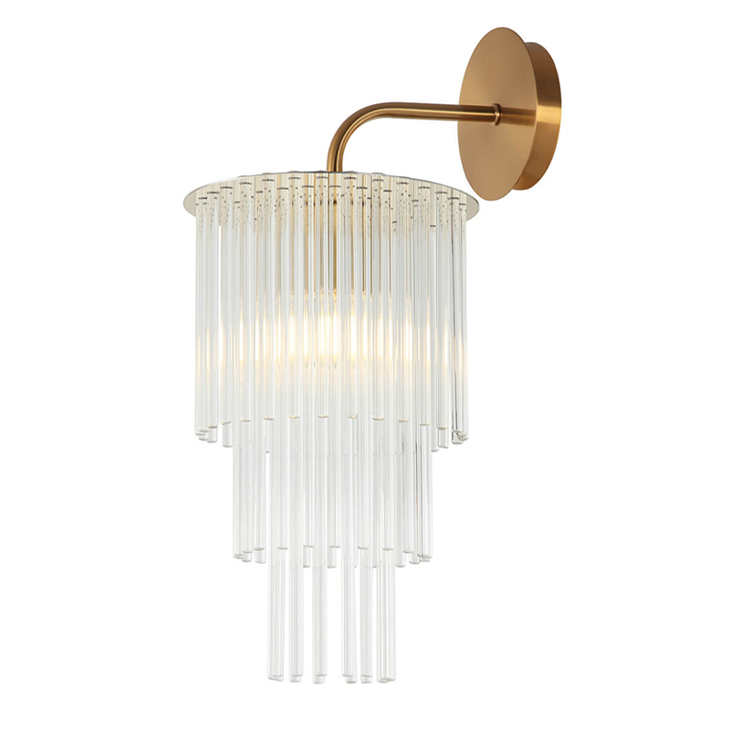 Бра Harrison Sconce gold Глянцевое золото Прозрачный в Сочи | Loft Concept 