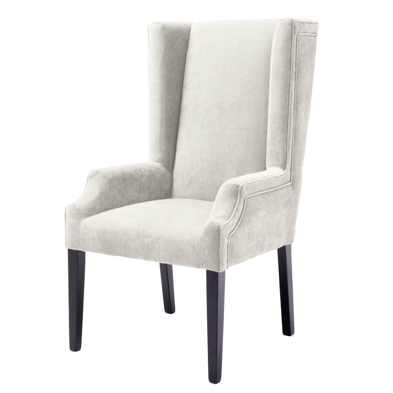 Стул Eichholtz Dining Chair Tempio sand Молочный Черный в Сочи | Loft Concept 