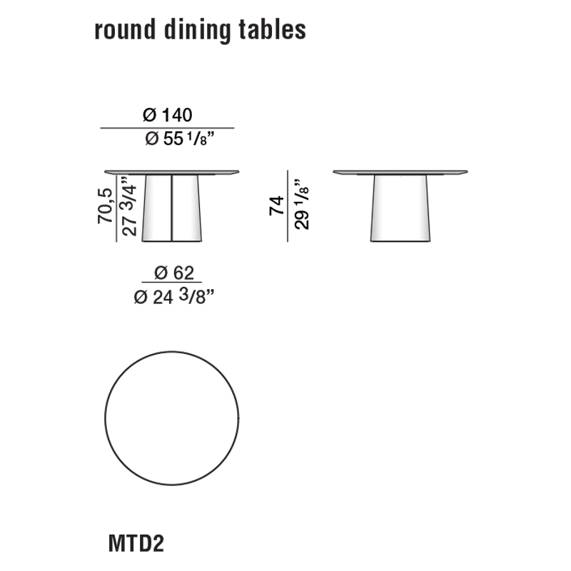 Дизайнерский круглый обеденный стол MATEO Dining Table в Сочи